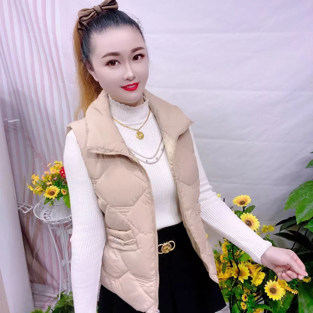 韩系立领马甲秋冬修身显瘦百搭短款外穿坎肩马夹女士