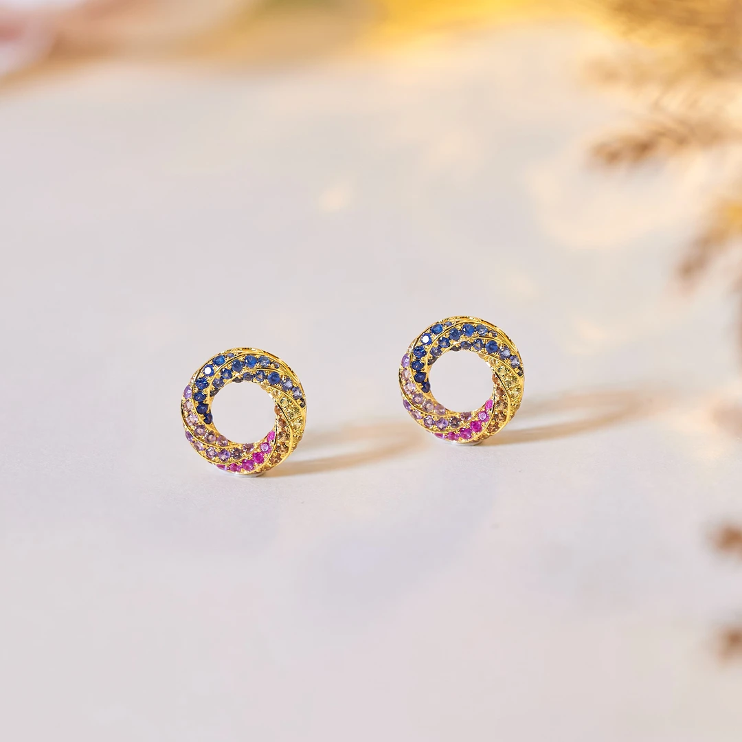 【歪歪】彩蓝宝吊坠*18K金镶嵌（多样性发一）XB-S4798