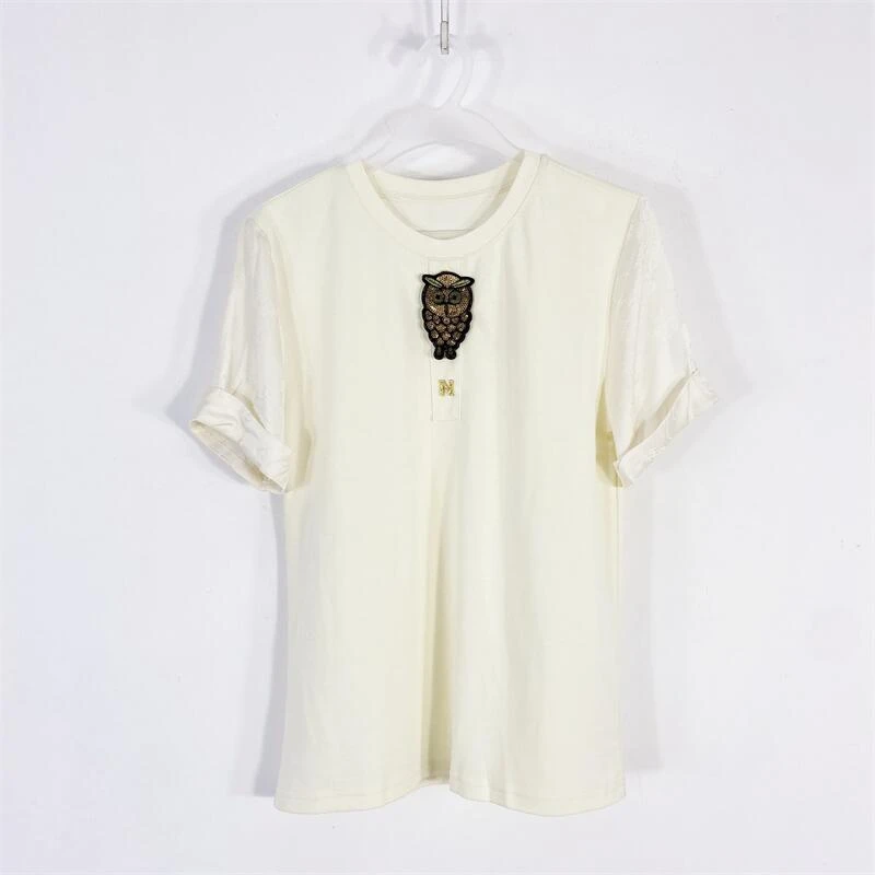 【77衣橱】ED8677精品女装上衣短袖T恤气质轻奢【红人上新】K