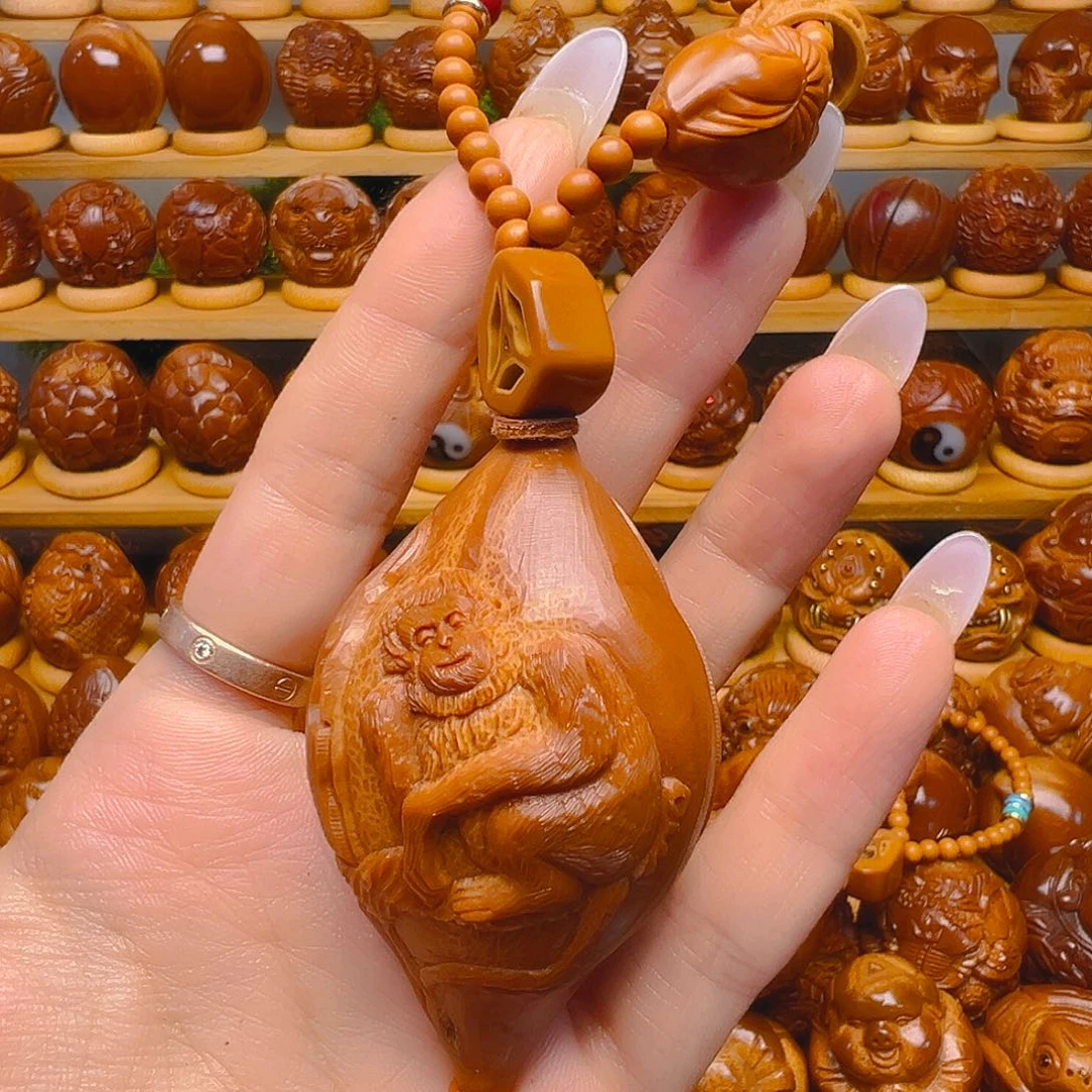 大***鼓橄榄核手串/手链猴生肖属相一个高穿配