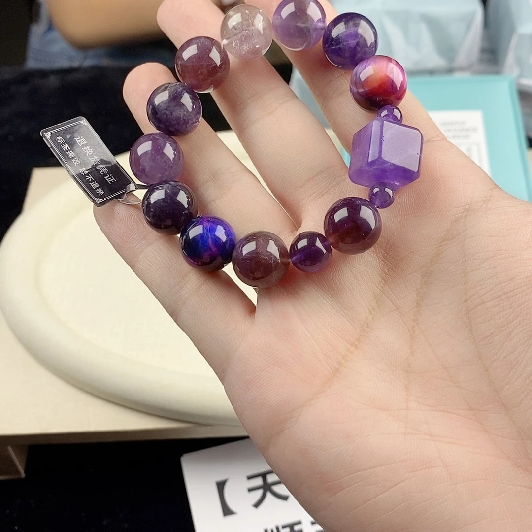 银S925镀金镶嵌手链水晶