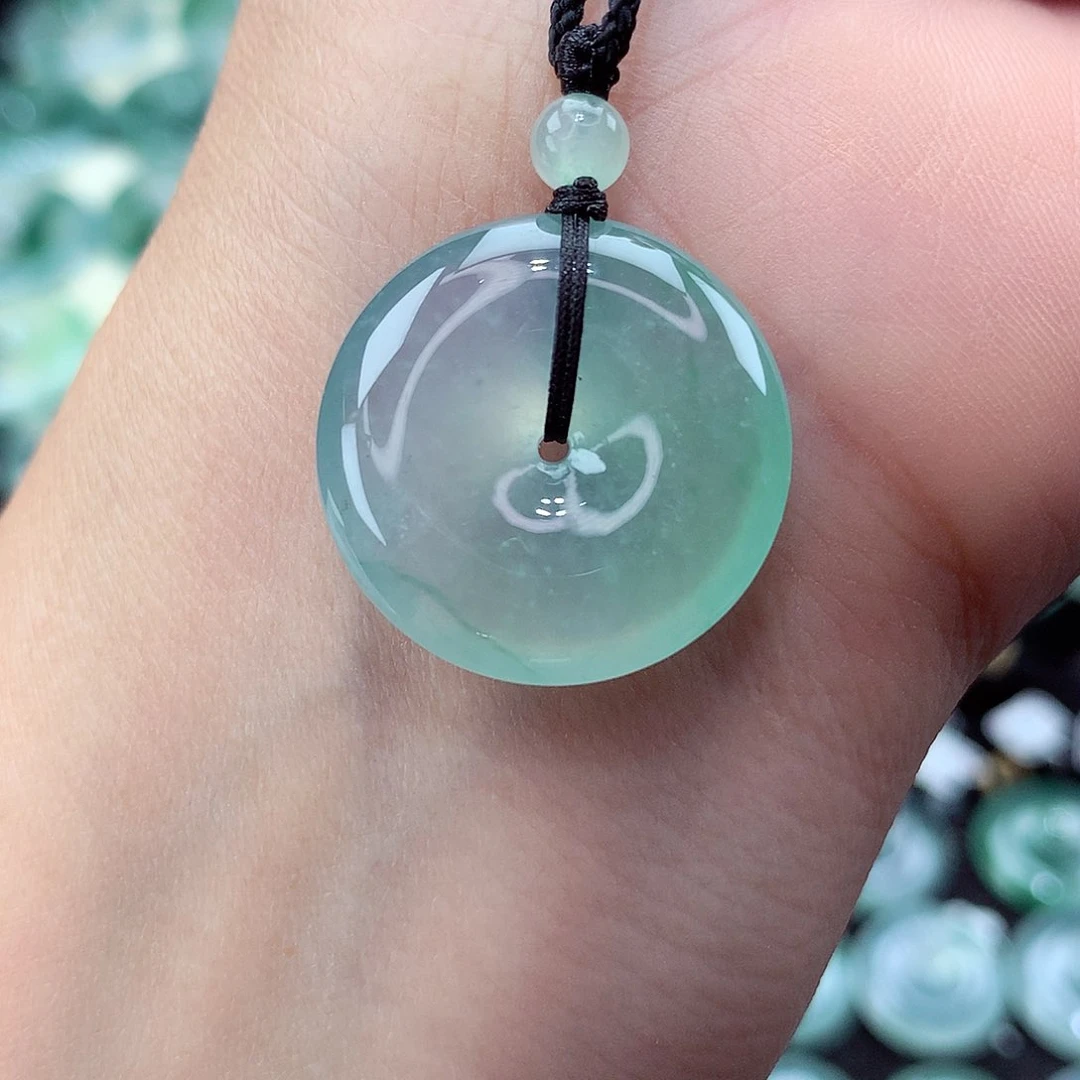 翡翠未镶嵌颈饰编号31尺寸23.9-5.8