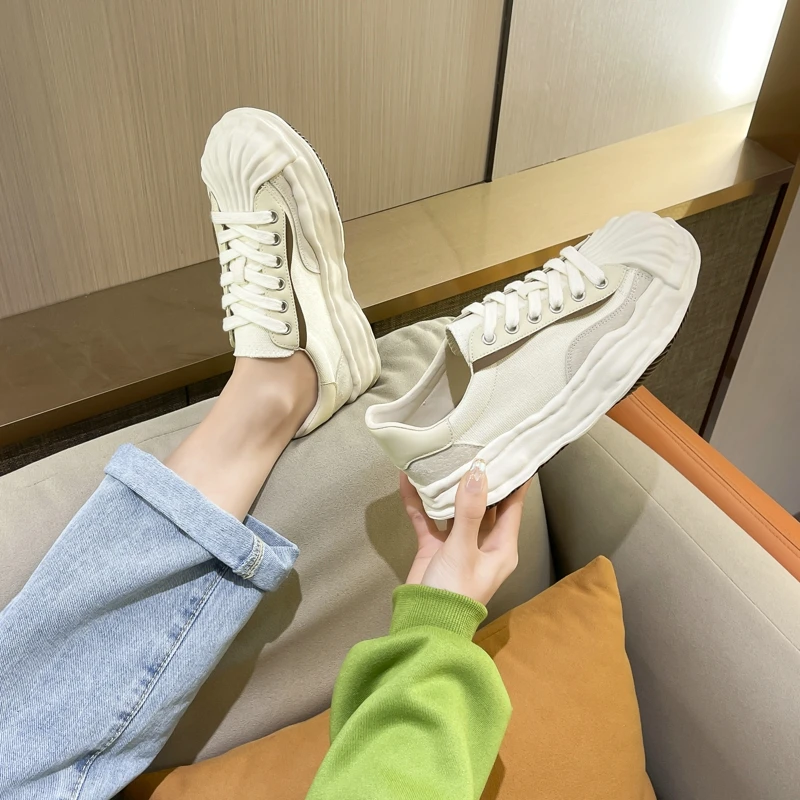 领跑小白鞋女2025春季新款时尚百搭贝壳头休闲鞋运动鞋女L276
