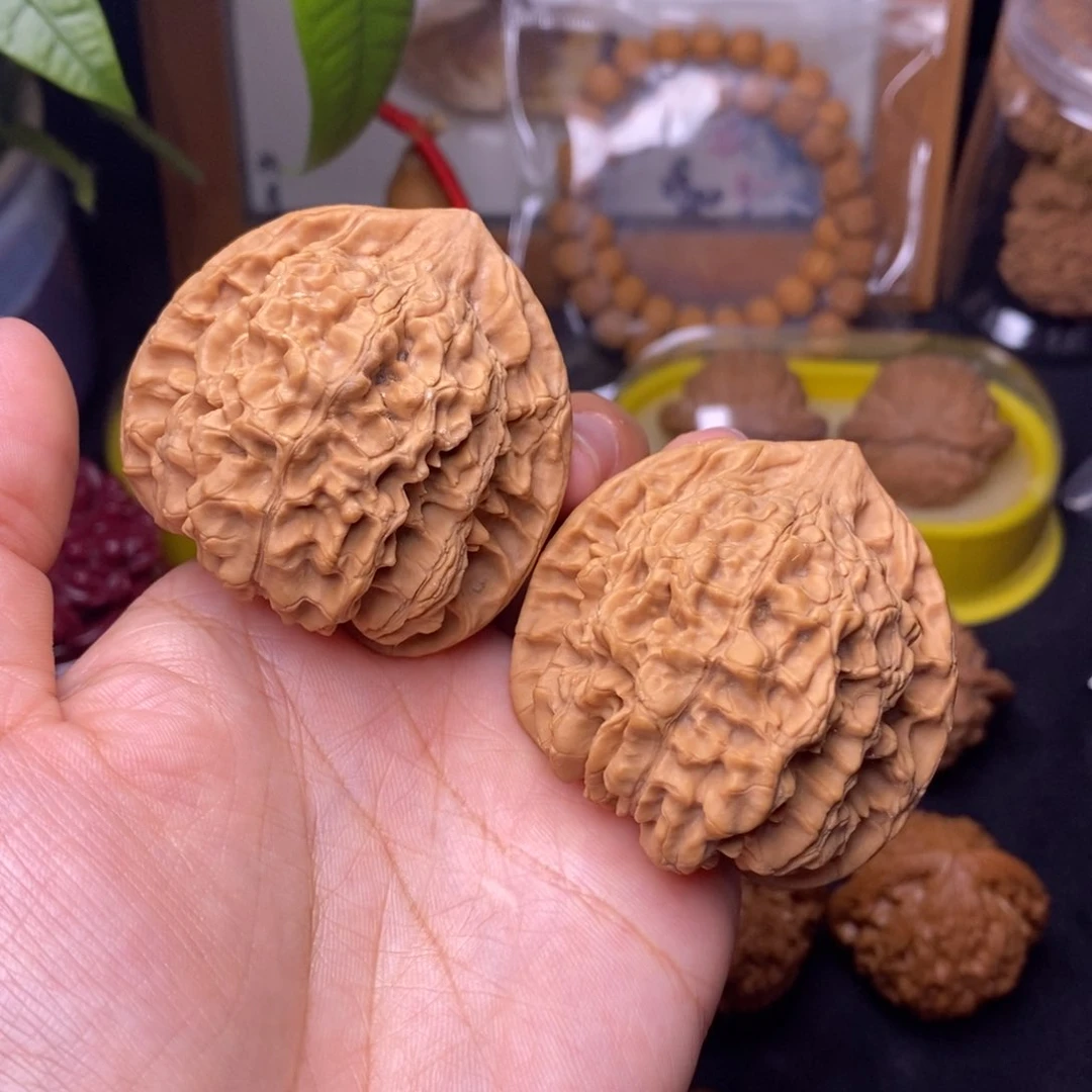 文玩核桃把件48官帽