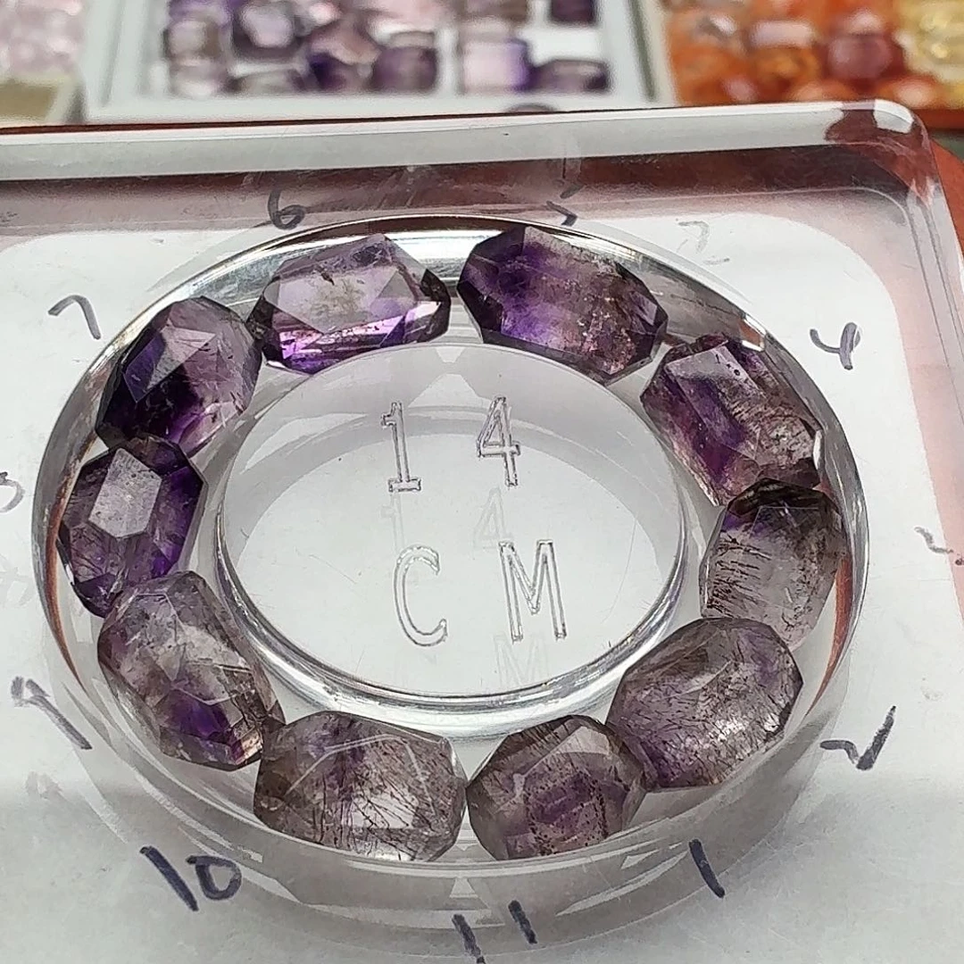 颈饰水晶未镶嵌打孔定制不退换30克价超七手串可单出