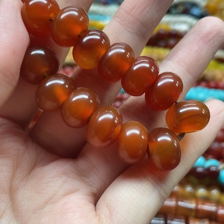 玛瑙/玉髓未镶嵌玛瑙项链。手链珠子