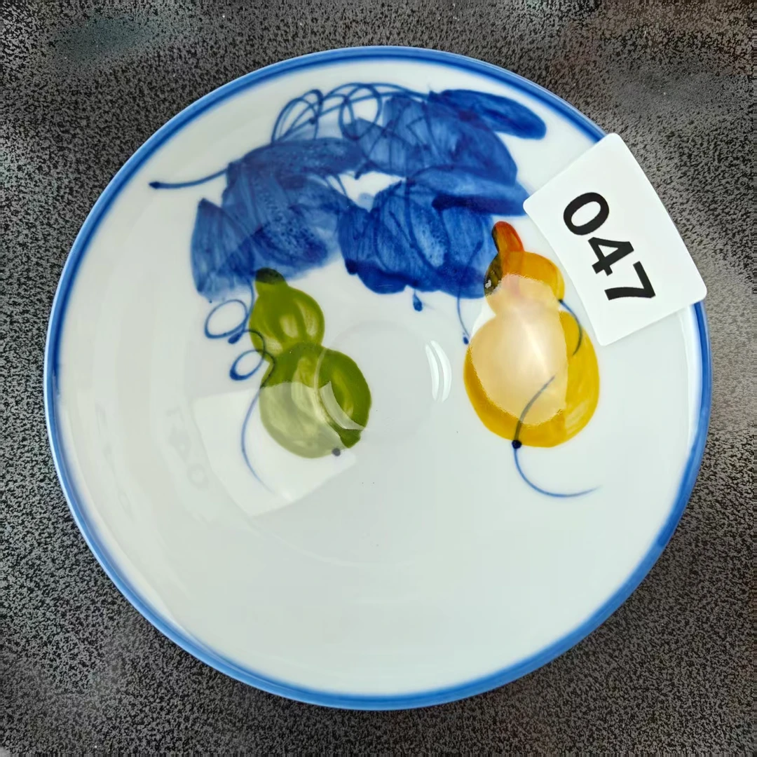 景德镇高温釉中彩-斗笠碗盘子餐具陶瓷047