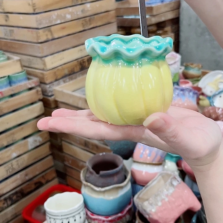 有孔.凑单10元陶瓷花盆发货！