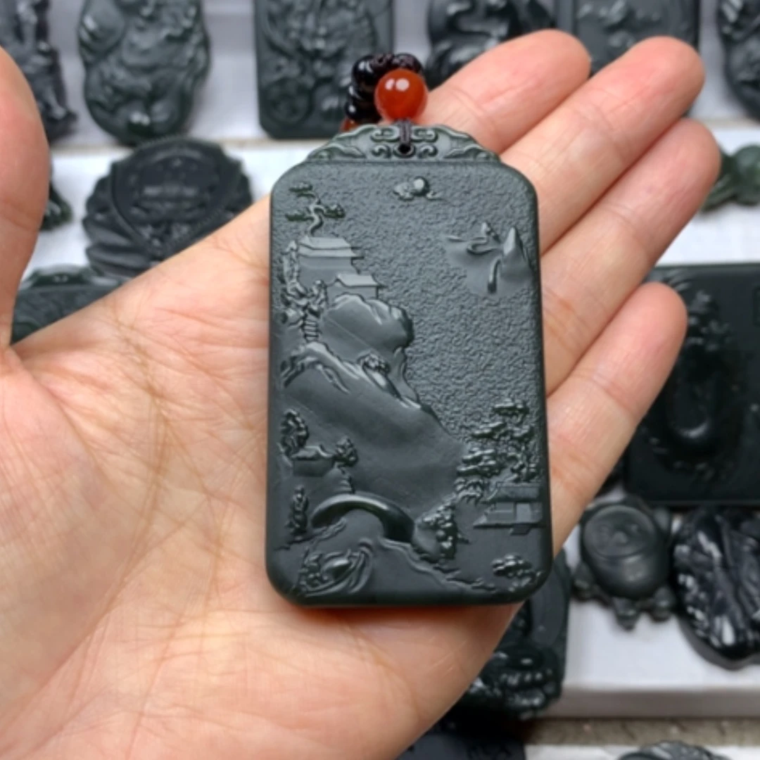 【闪购商品】颈饰未镶嵌和田玉双面雕刻