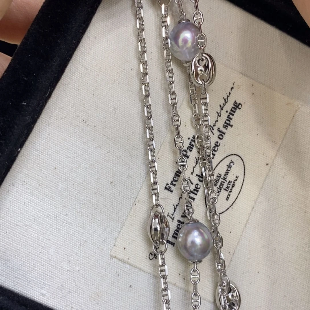 海水珍珠颈饰银S925镶嵌