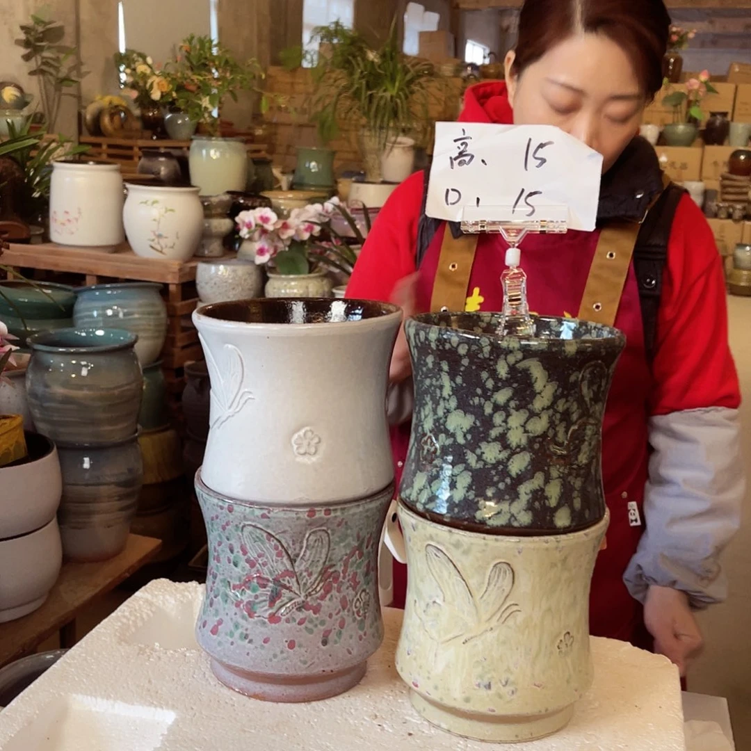 紫砂花盆高度15口径15