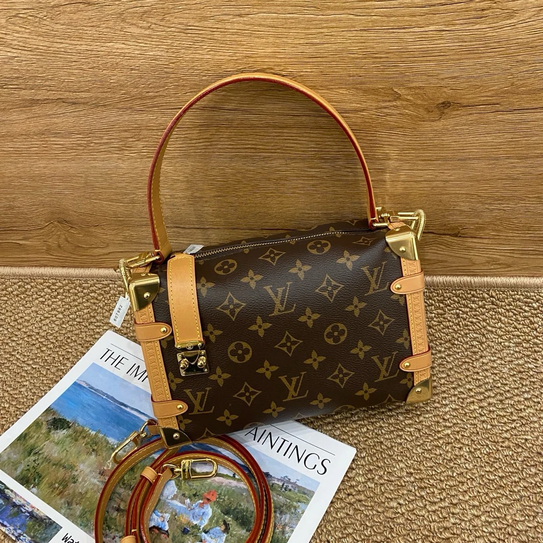 99新 LouisVuitton/路易威登 软盒子中号手提斜挎包