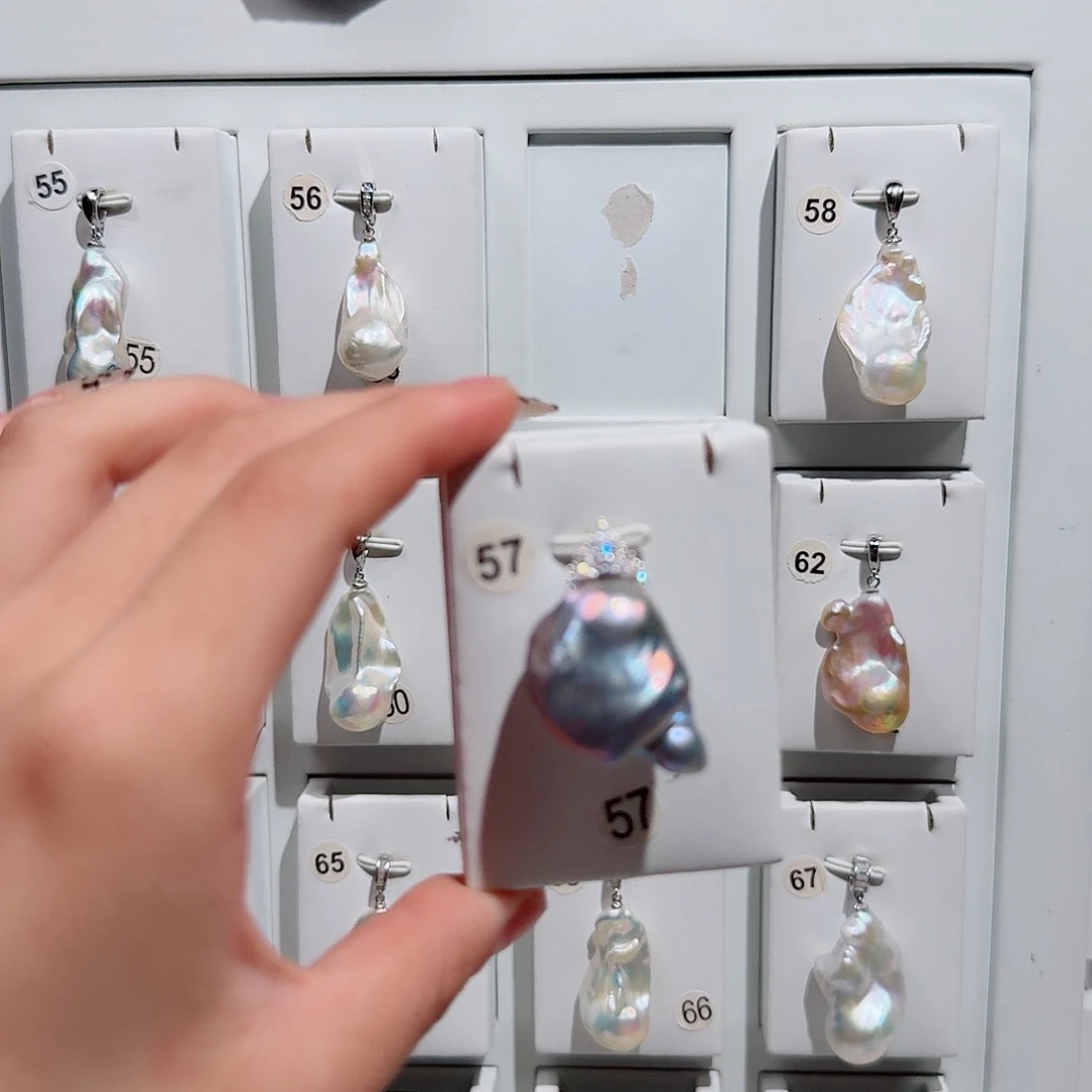 银S925镶嵌颈饰淡水珍珠