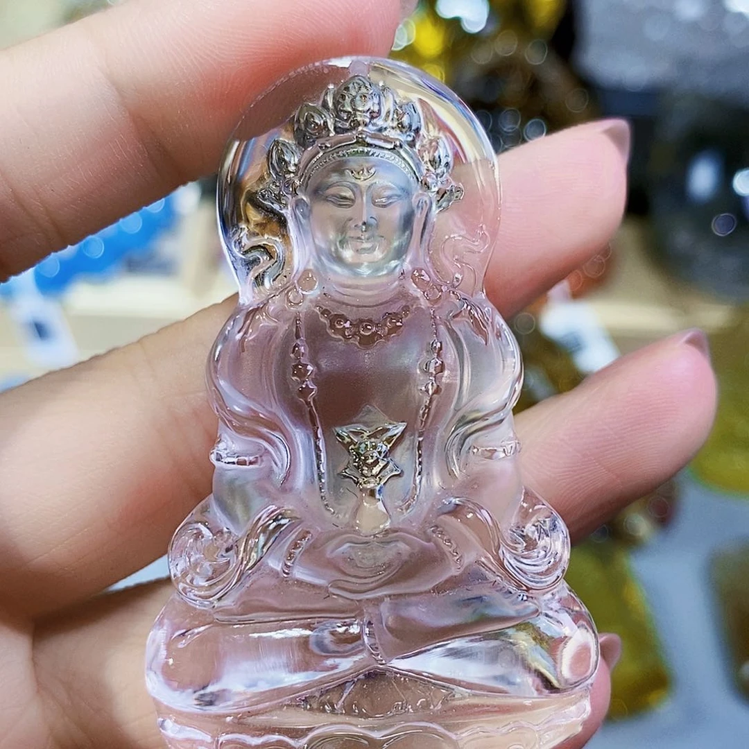 水晶漂亮吊坠未镶嵌水晶孺**?