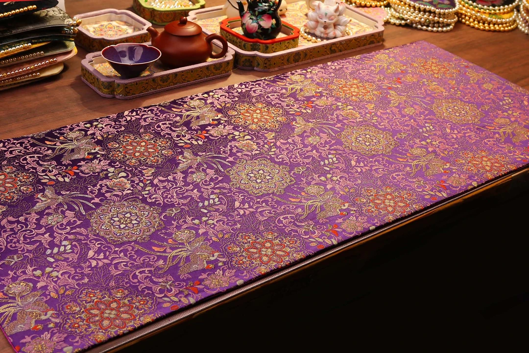 CX1098 大程造物 织锦缎 手工轻奢高档茶席 中式茶壶杯垫