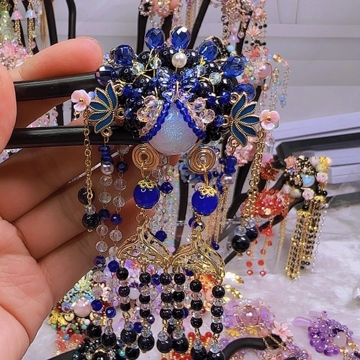 ****～木质铜合金美人鱼发簪