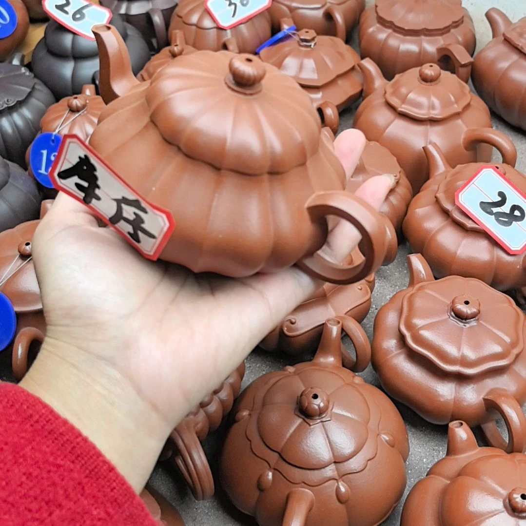 茶壶紫砂朱泥筋纹君德240cc