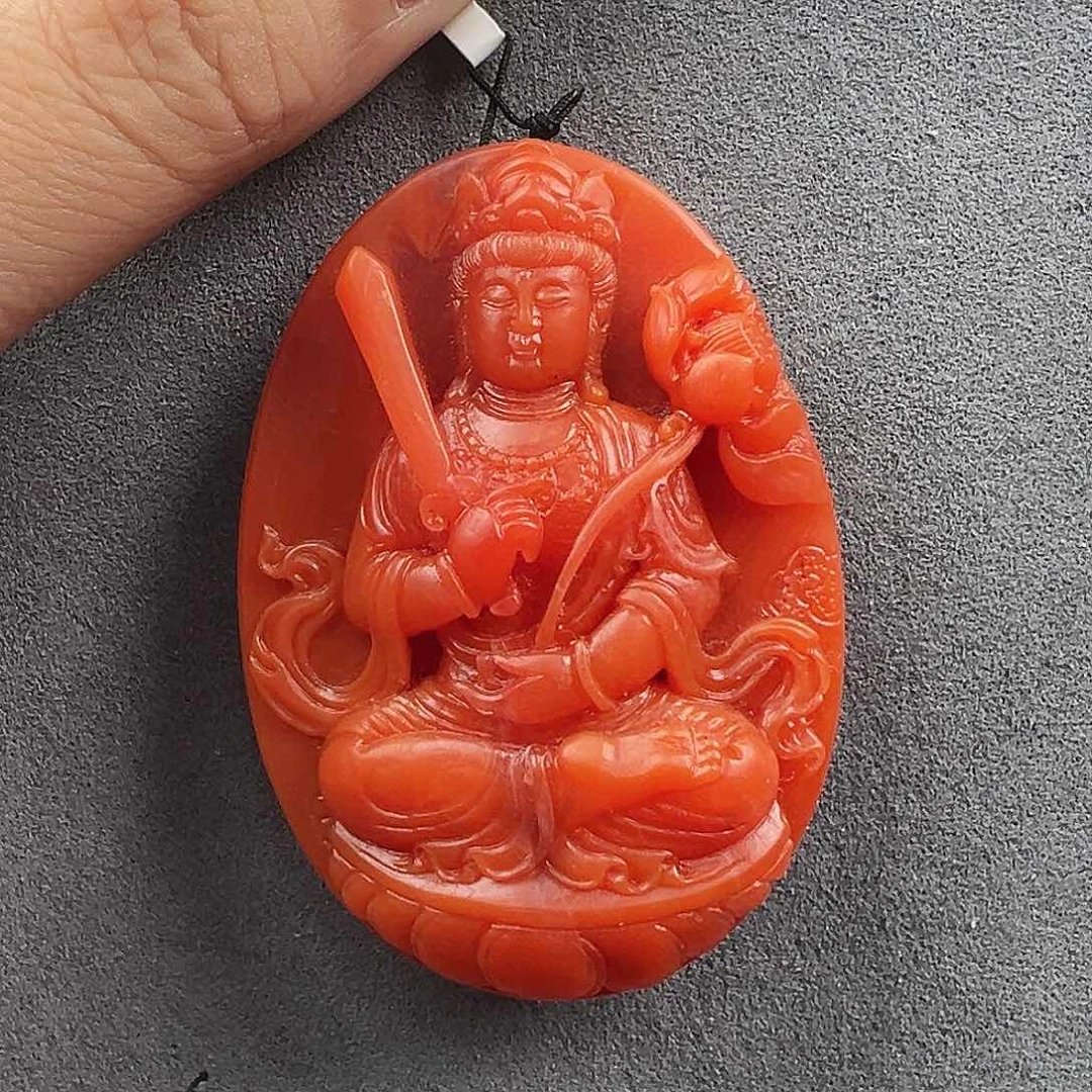 南红玛瑙吊坠未镶嵌看****大