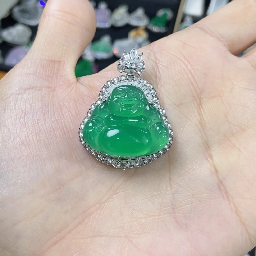 玛瑙/玉髓吊坠(不含链)银S925镶嵌茹*