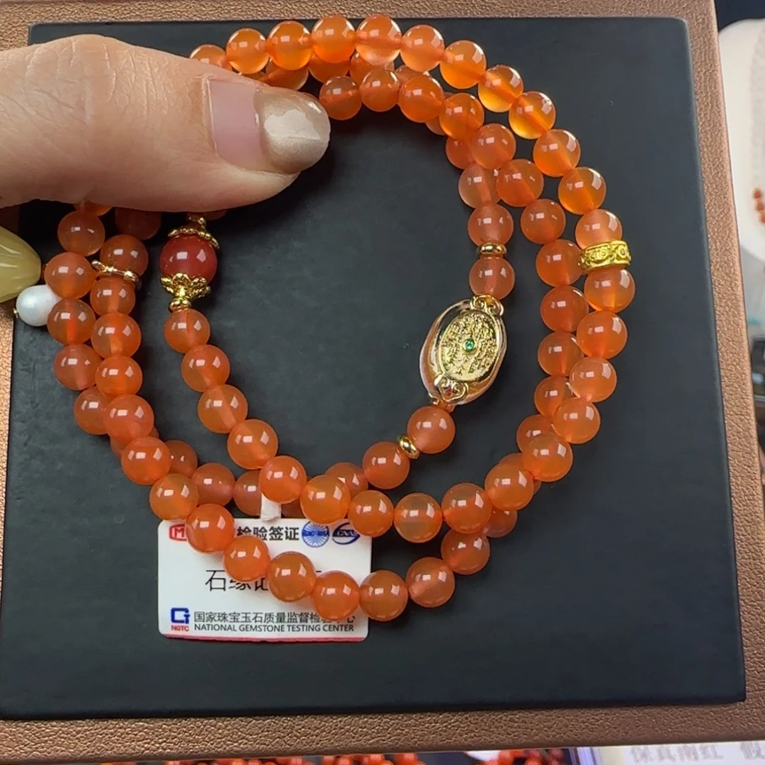 南红玛瑙未镶嵌手链