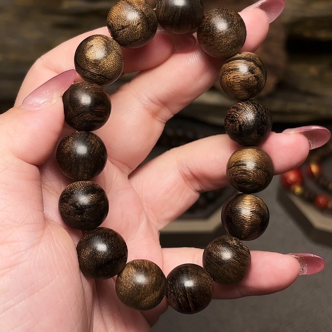 沉香手串越南芽庄白棋楠帝王瘤疤14