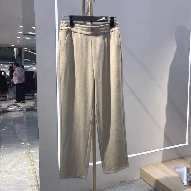 显瘦小脚休闲裤小个子夏季常规款秋季简约九分纯色垂感妈妈