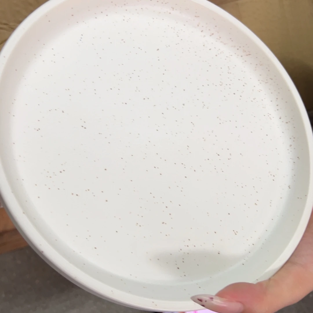 新骨瓷077微瑕沙海白8寸高边盘