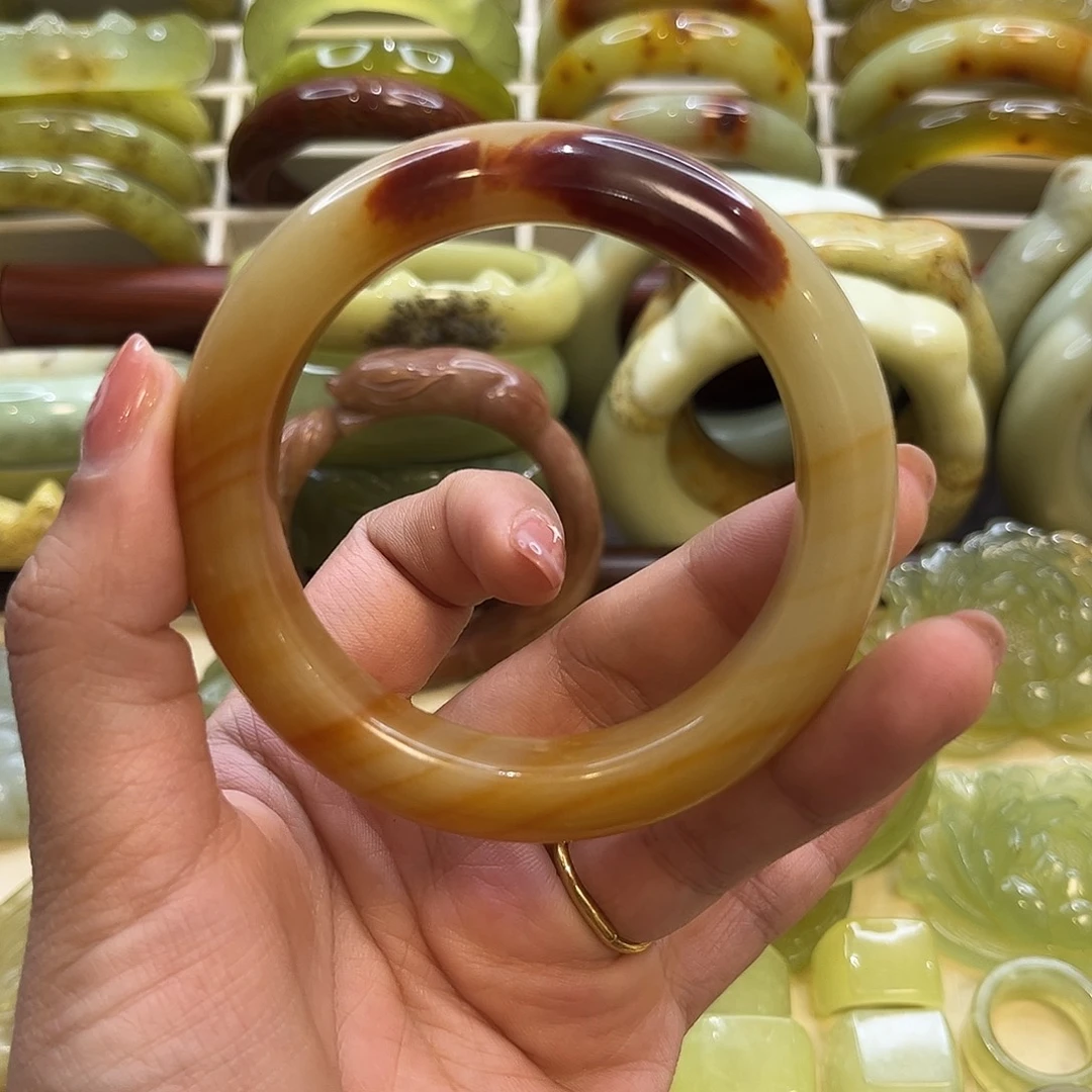 蛇纹石玉未镶嵌手镯11号58.7