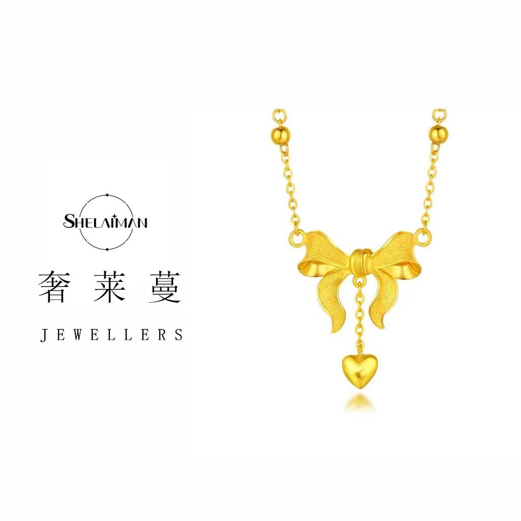 奢莱蔓/SHELAIMAN  优雅甜美公主蝴蝶结气质项链 L01