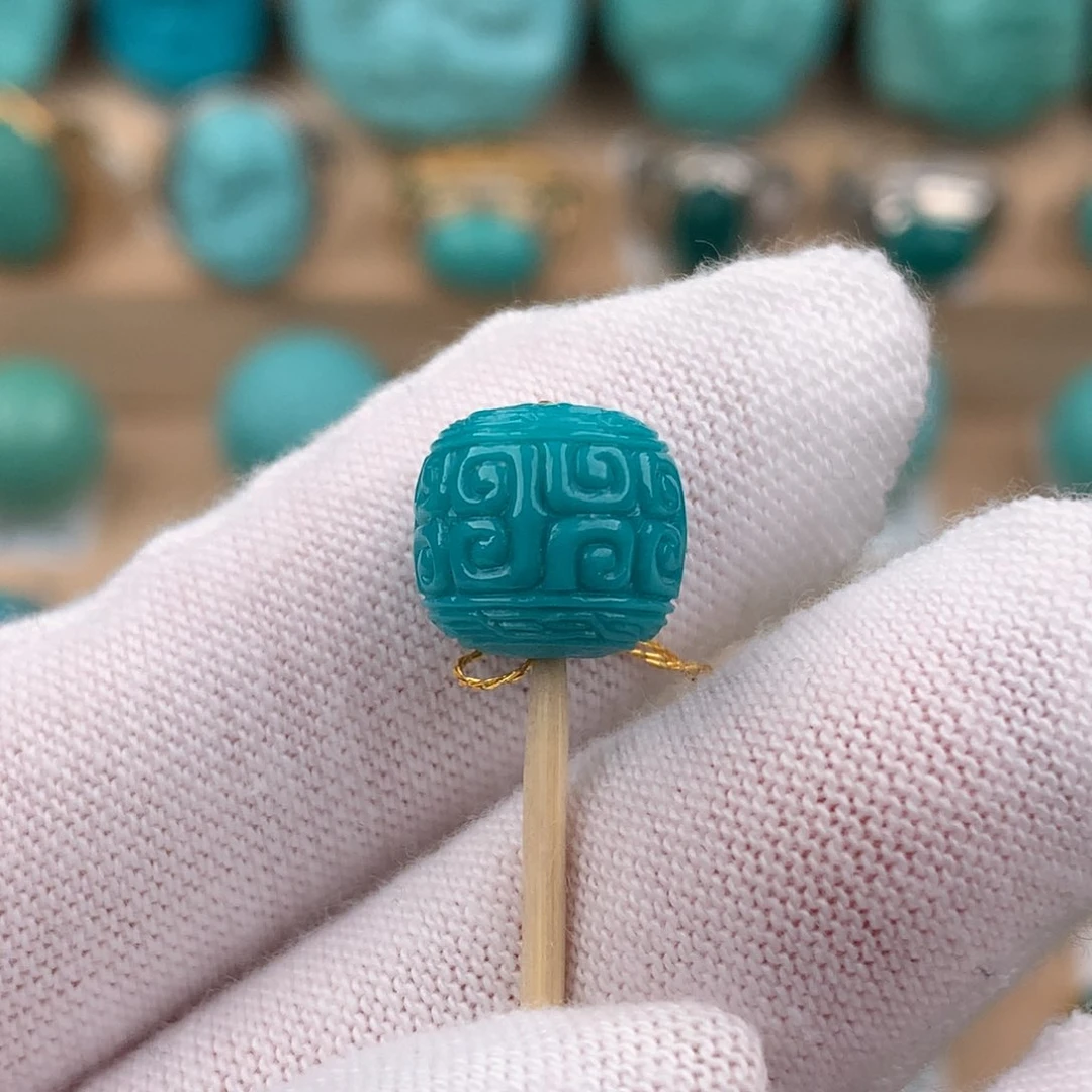 绿松石配饰未镶嵌卡10.5*10