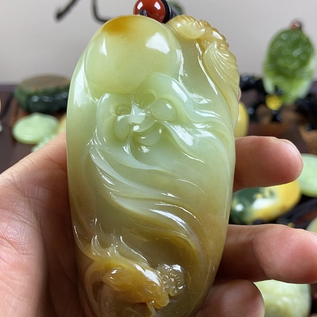 入***画未镶嵌岫岩老玉（透闪石质玉）珠宝奇石