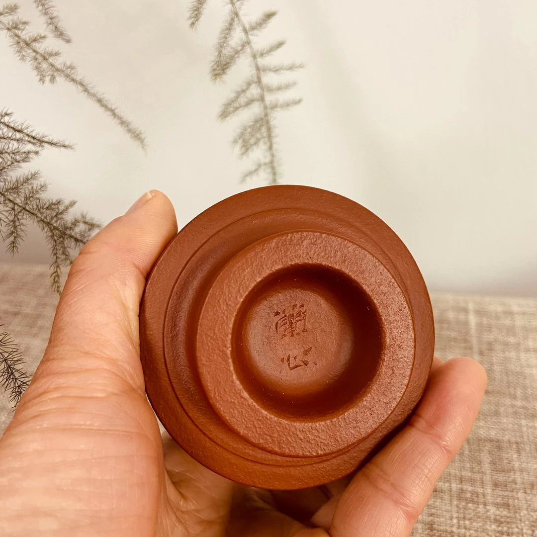 朱泥主人杯，刻心经，容量100