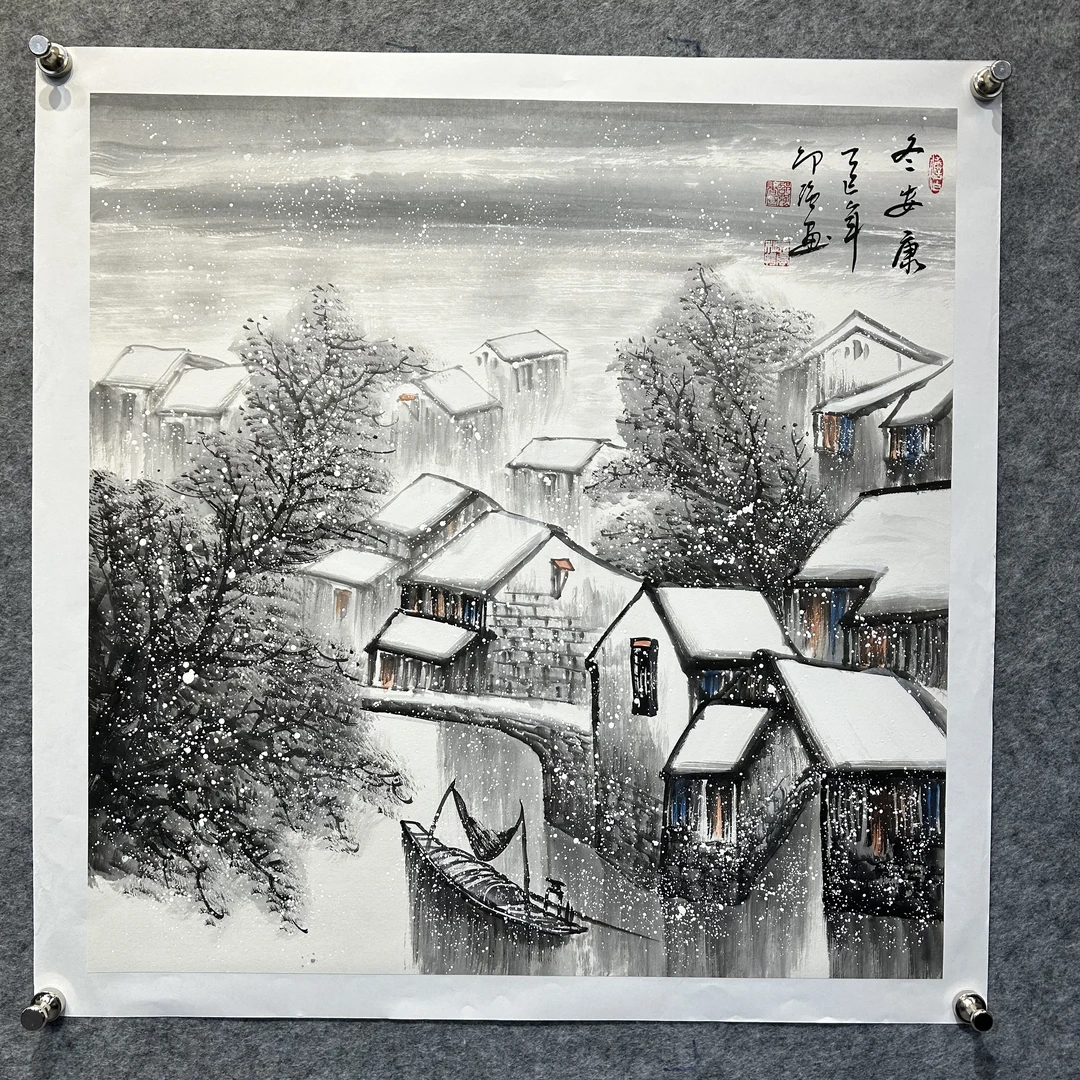《江南|冬》邵强手绘画作