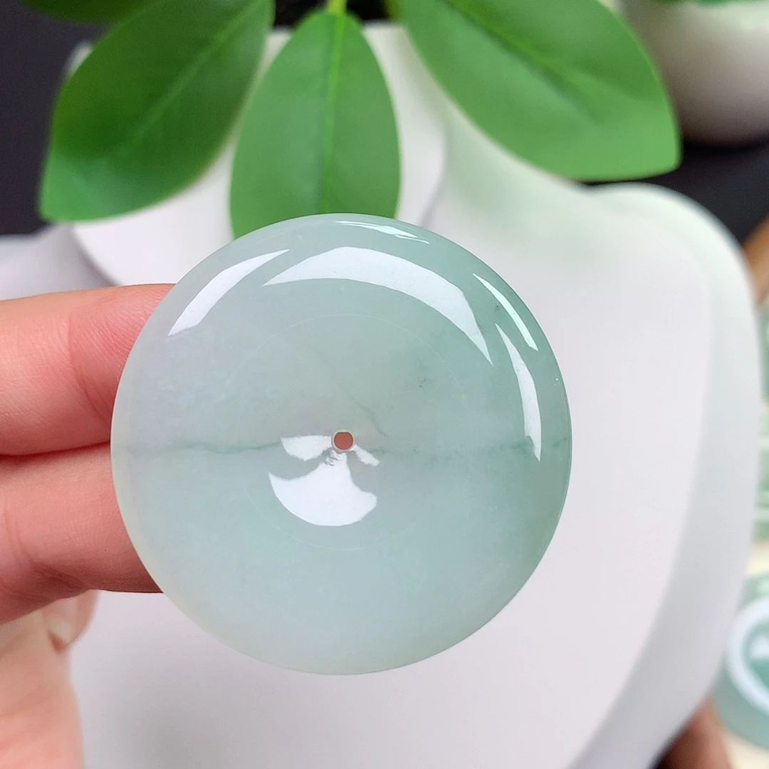 颈饰未镶嵌翡翠平安扣 38.5x6.0mm
