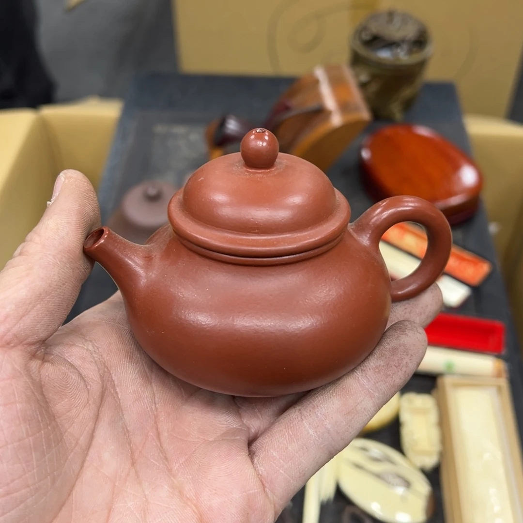 风***清紫砂日本中古工艺品摆件