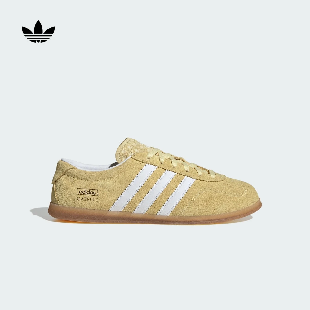 阿迪达斯三叶草「T头鞋」GAZELLE LO PRO薄底板鞋德训鞋女 JR8894