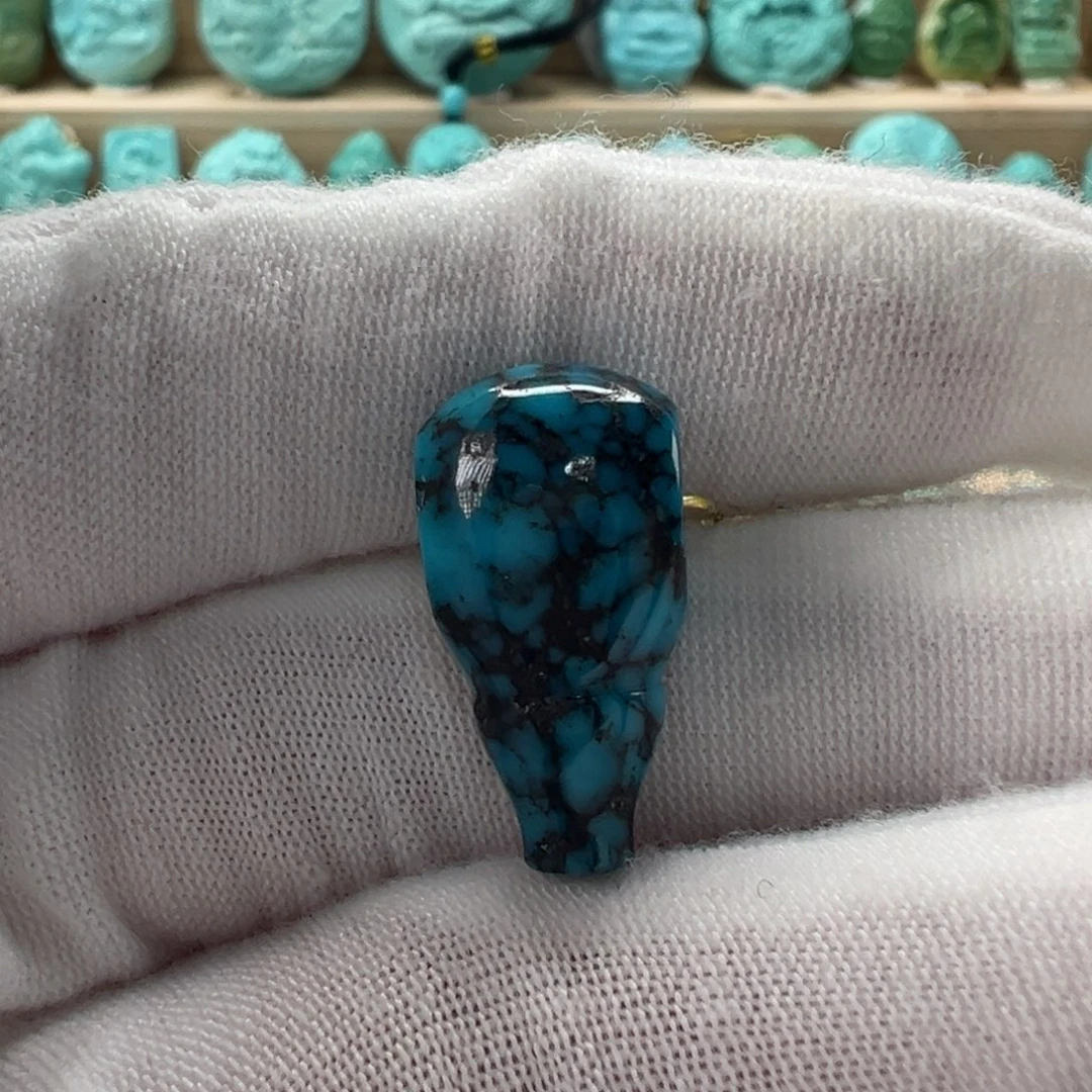 未镶嵌绿松石三通10.6mm