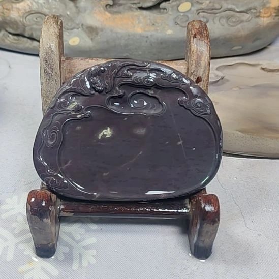 端砚麻子坑云蝠小楷砚