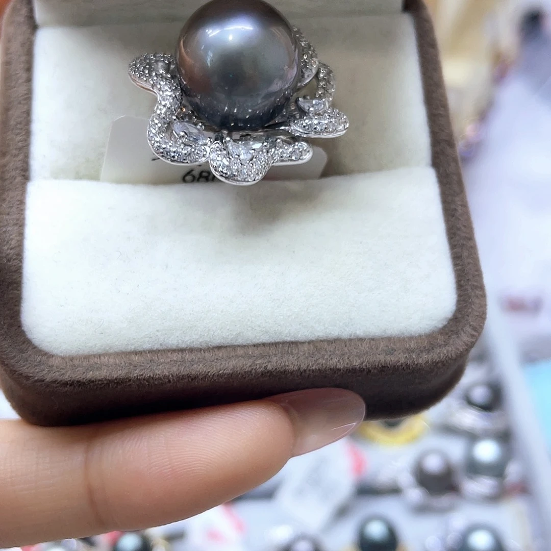 海水珍珠戒指银S925镶嵌