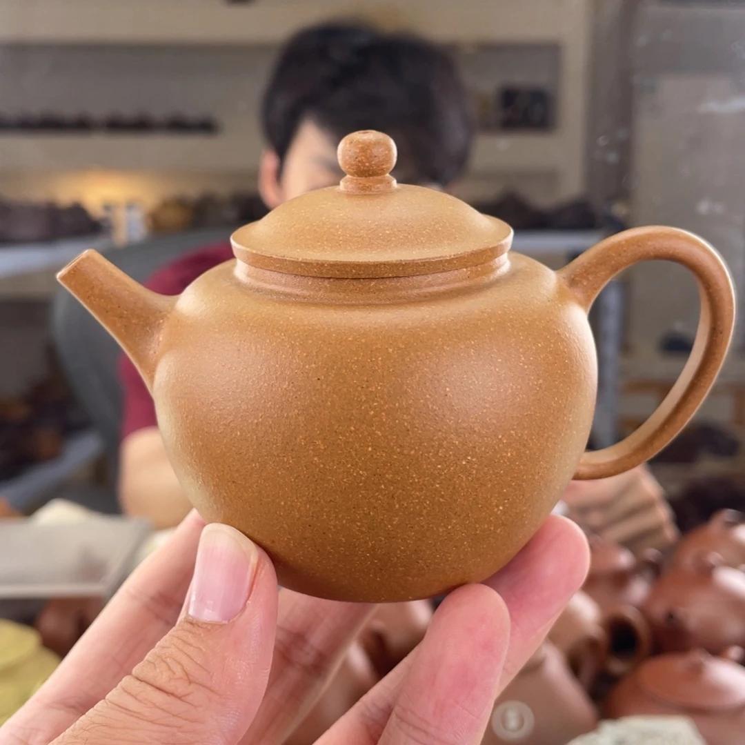 茶壶紫砂150cc金黄段茶壶
