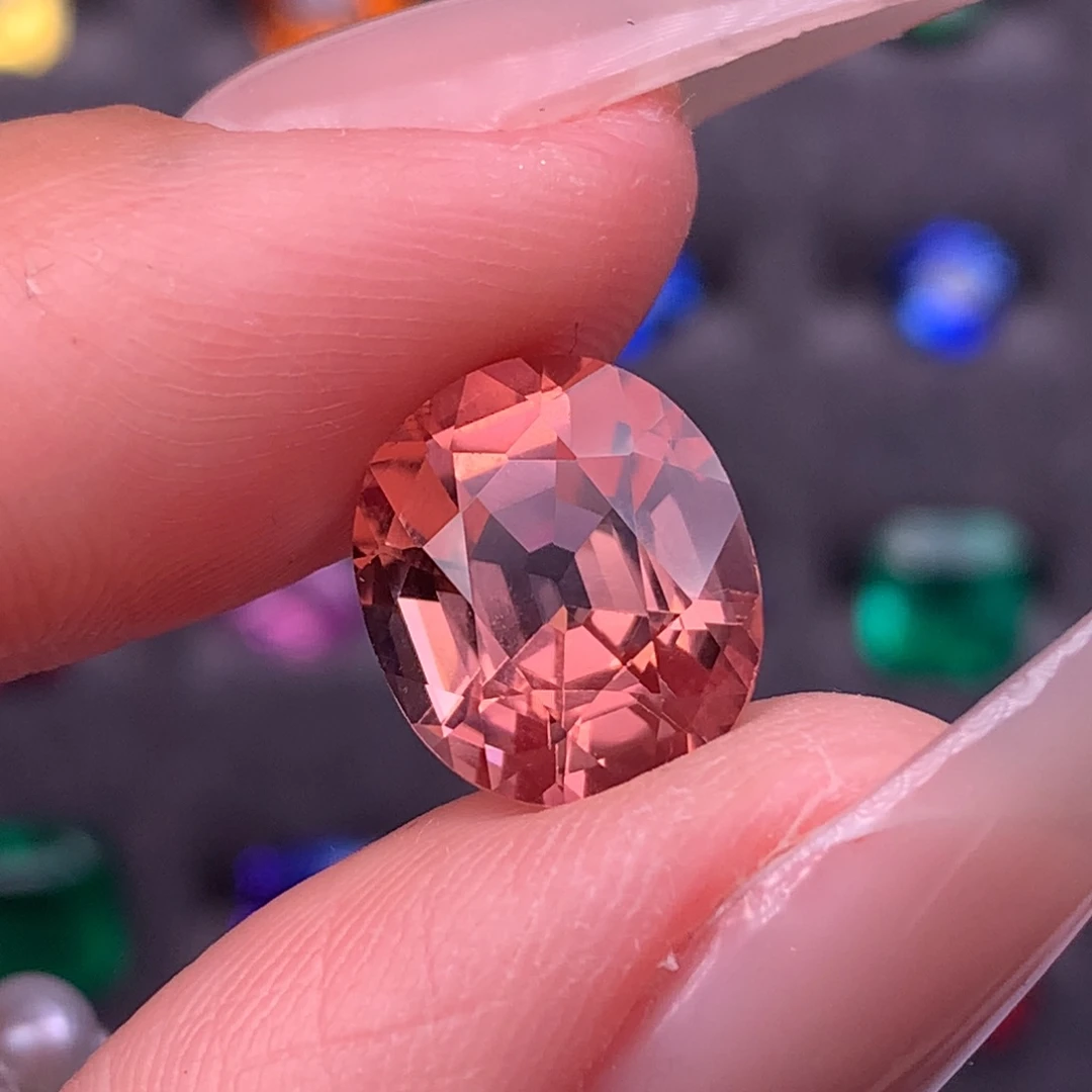 碧玺珠宝半成品未镶嵌5ct日落色碧玺