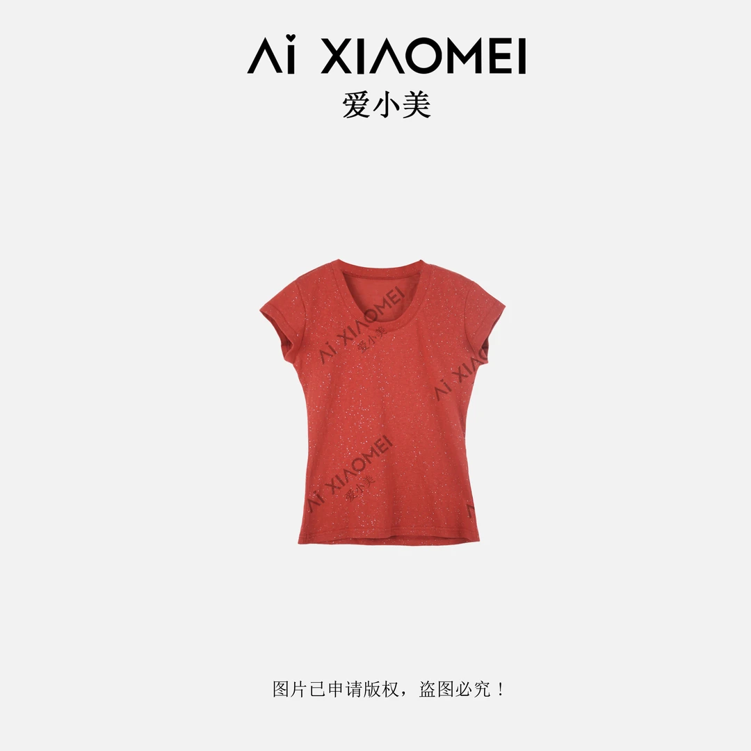 Aixiaomei/爱小美【小美的礼物】小飞袖气质T恤SY-1926