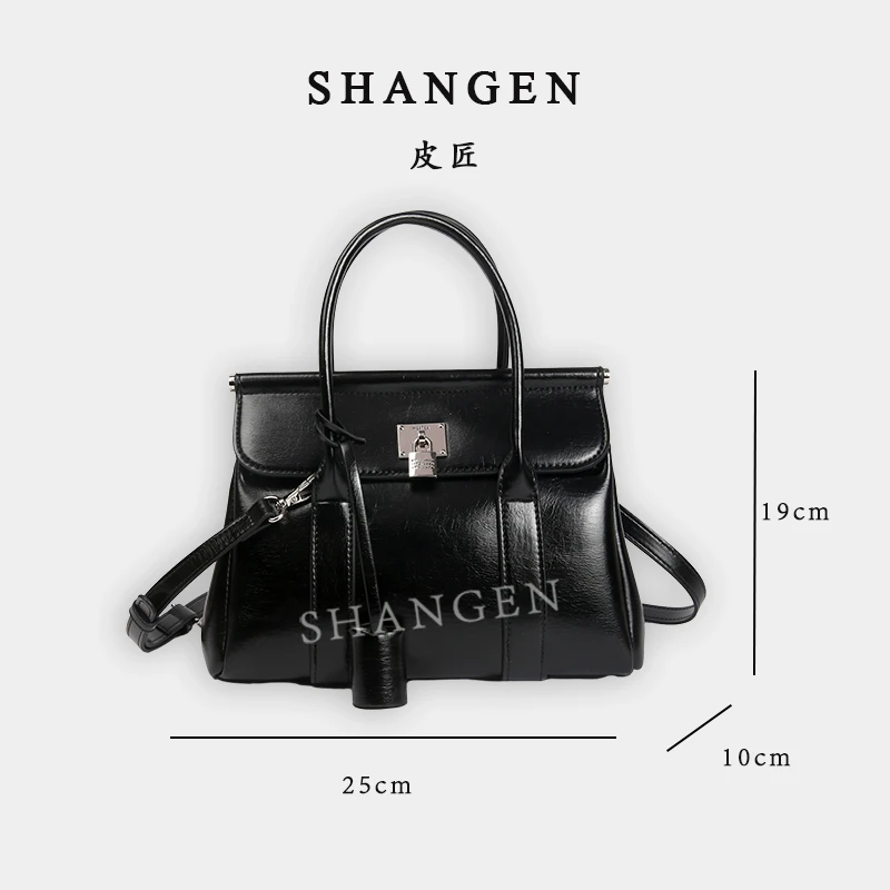 【尚恩CC】SKL-7299-黑色-轻奢时尚女士新款手提斜跨包