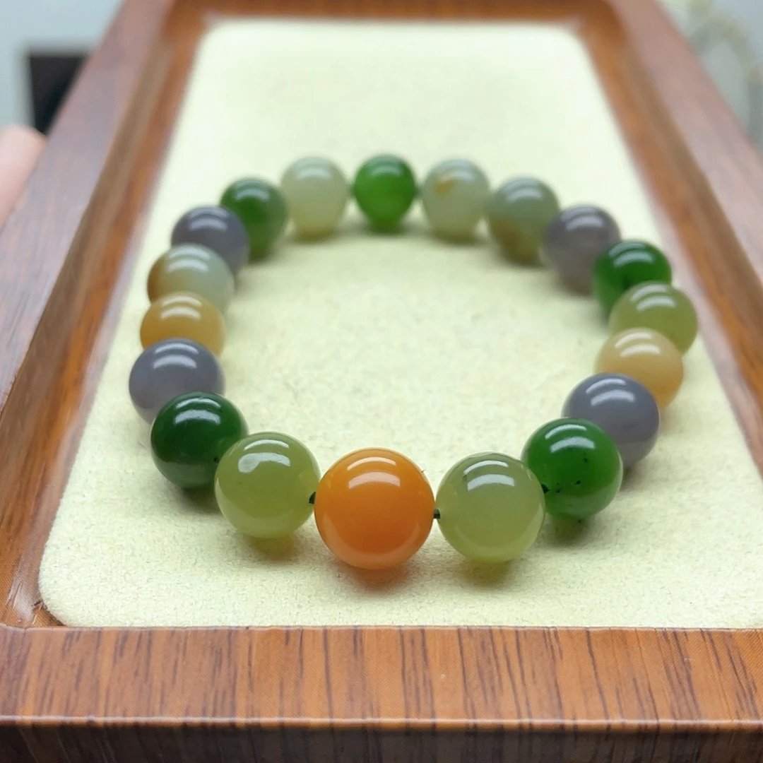 未镶嵌戒指和田玉多宝手串卡10mm