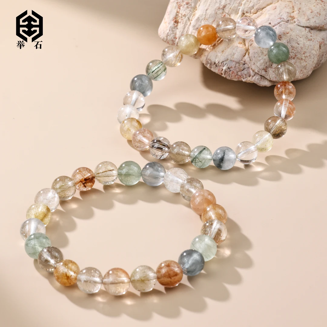 【举石饰品】X0603-1007-40水晶手串（一件/多样性发/约7mm+）Z