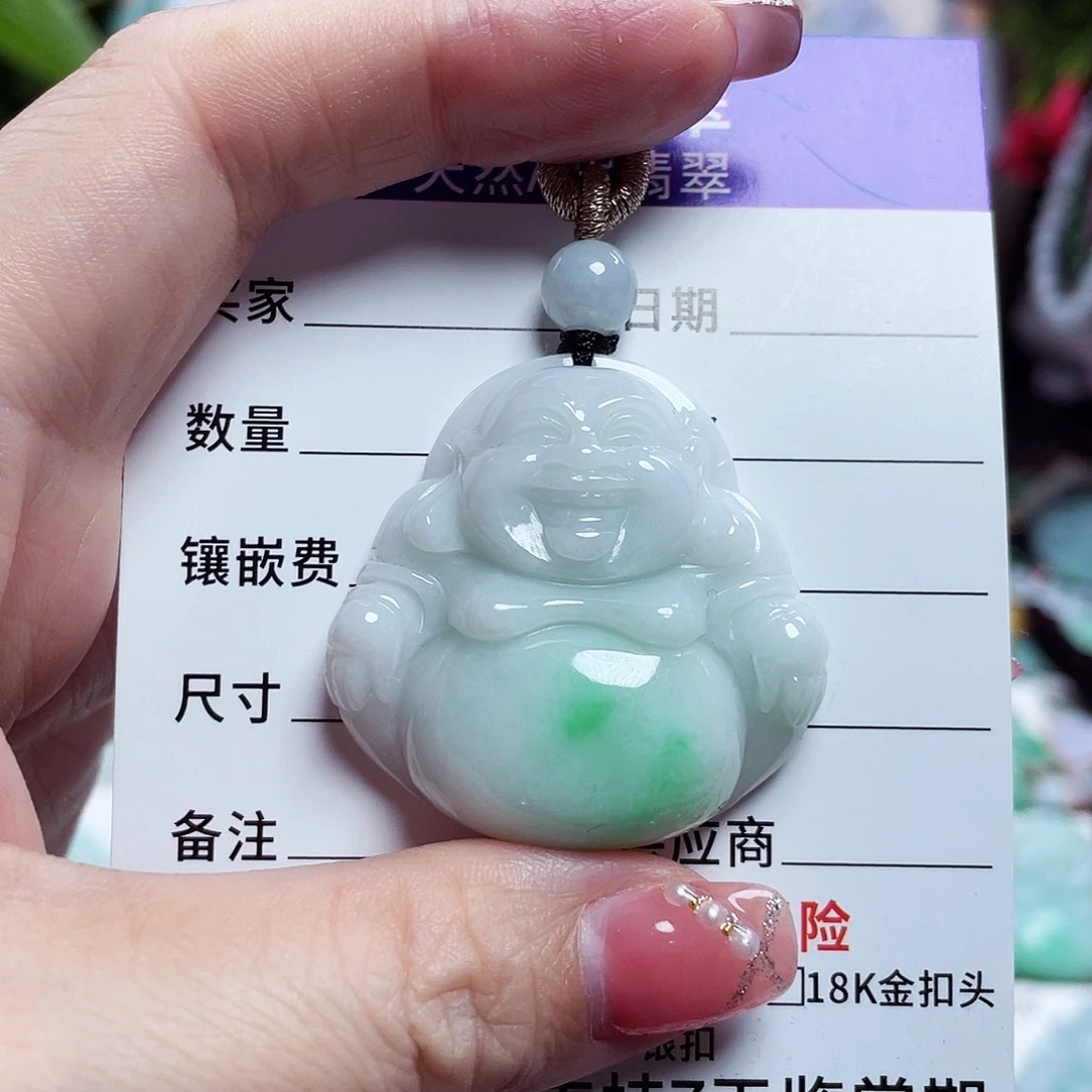 翡翠未镶嵌颈饰佛公20