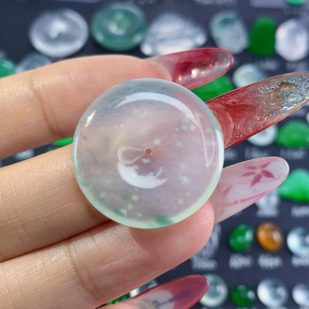 翡翠颈饰未镶嵌纯天然缅甸翡翠A货