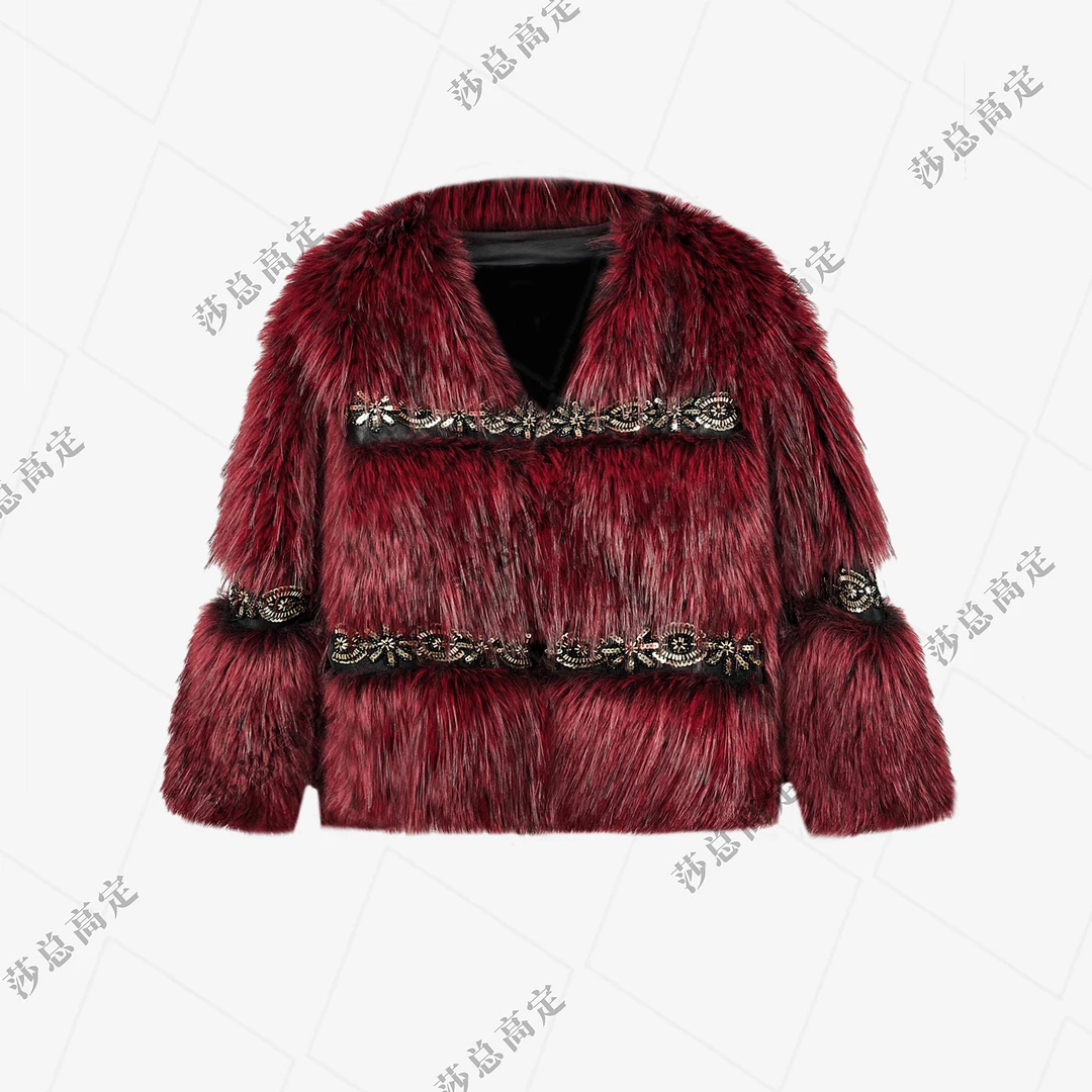 NIMOSHI【倩倩】2025新款重工气质百搭宽松毛绒外套冬季D0017