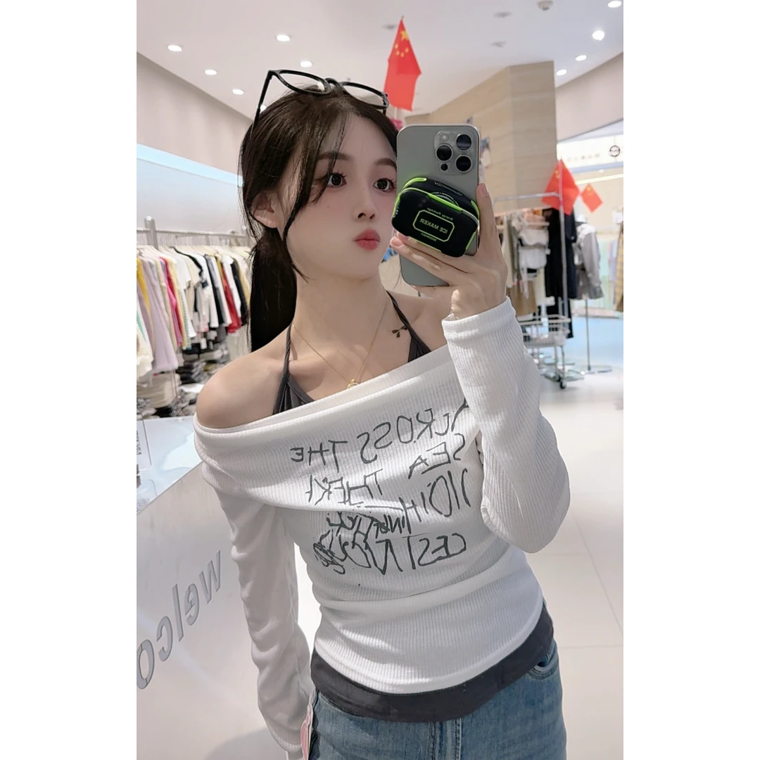 2052设计感挂脖辣妹小衫