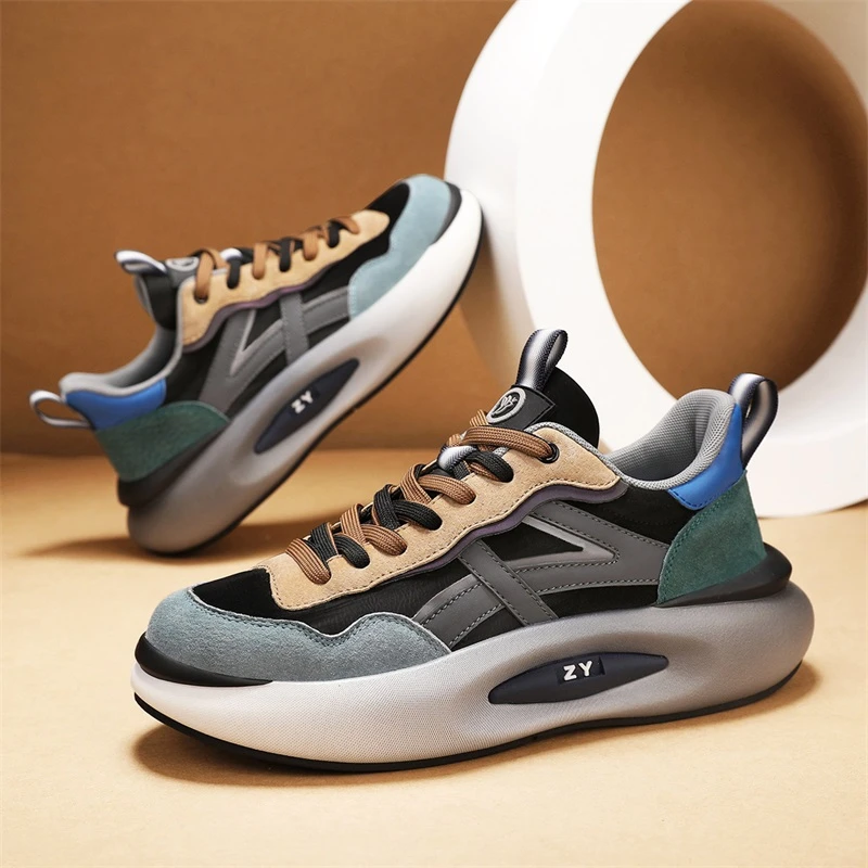 时尚厚底老爹鞋步鞋透气老爹鞋男鞋秋季男士休闲潮鞋